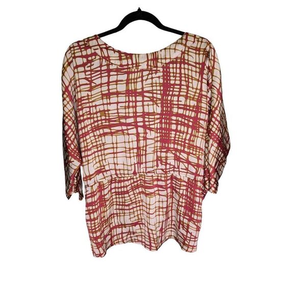 YA Los Angeles Blouse Red and Gold Women’s  Size Medium - Picture 1 of 7